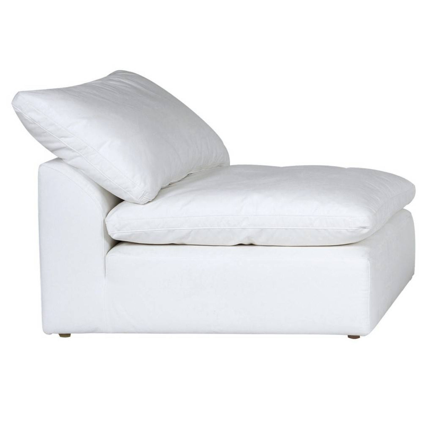 Sunset Trading Cloud Puff 4 Piece 132" Wide Slipcovered Modular Sectional Sofa with Ottoman - SU-1458-81-1C-2A-1O
