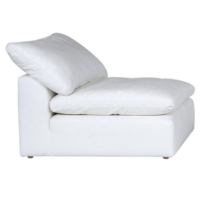 Sunset Trading Cloud Puff 4 Piece 132" Wide Slipcovered Modular Sectional Sofa with Ottoman - SU-1458-81-1C-2A-1O