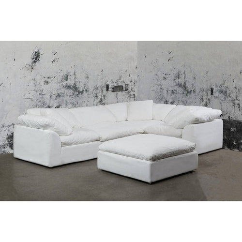 Sunset Trading Cloud Puff 3 Piece 88" Wide Slipcovered Modular Sectional Small L Shaped Sofa - SU-1458-81-3C