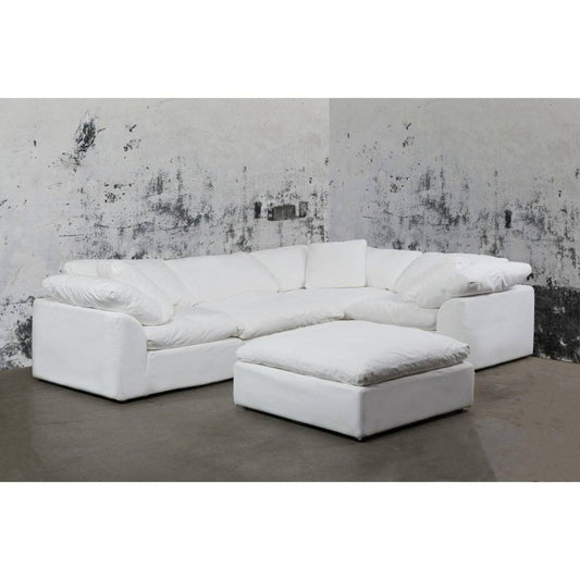 Sunset Trading Cloud Puff 3 Piece 88" Wide Slipcovered Modular Sectional Small L Shaped Sofa - SU-1458-81-3C