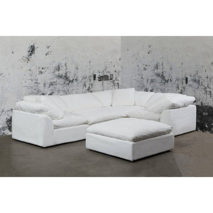 Sunset Trading Cloud Puff 3 Piece 88" Wide Slipcovered Modular Sectional Small L Shaped Sofa - SU-1458-81-3C