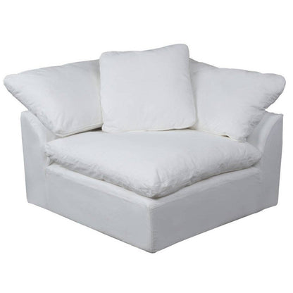 Sunset Trading Cloud Puff 3 Piece 88" Wide Slipcovered Modular Sectional Small L Shaped Sofa - SU-1458-81-3C