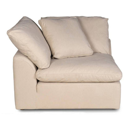 Sunset Trading Cloud Puff 3 Piece 88" Wide Slipcovered Modular Sectional Small L Shaped Sofa - SU-1458-84-3C