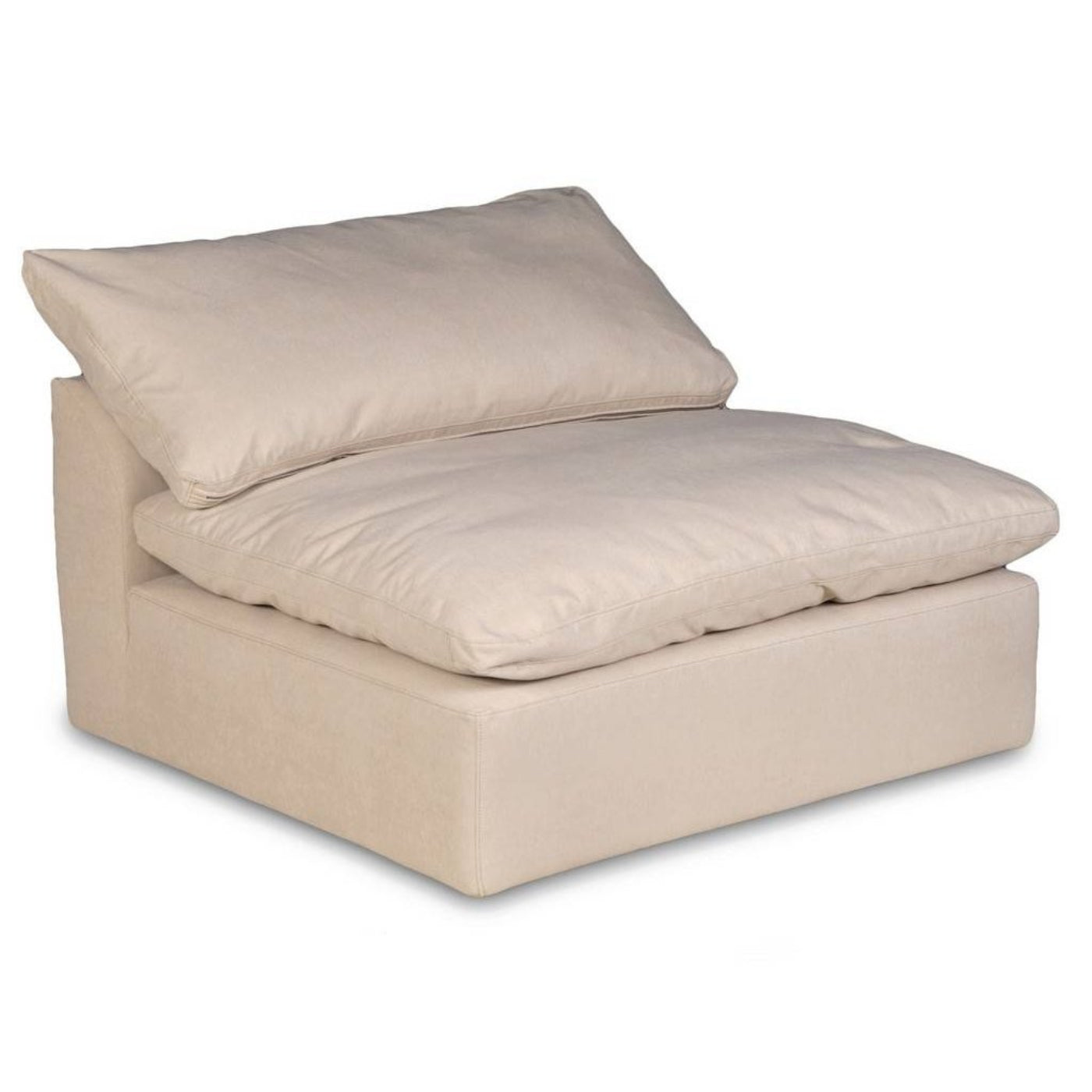 Sunset Trading Cloud Puff 3 Piece 88" Wide Slipcovered Modular Sectional Small L Shaped Sofa - SU-1458-84-3C