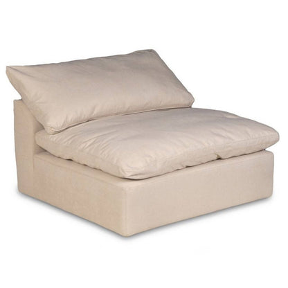 Sunset Trading Cloud Puff 3 Piece 88" Wide Slipcovered Modular Sectional Small L Shaped Sofa - SU-1458-84-3C