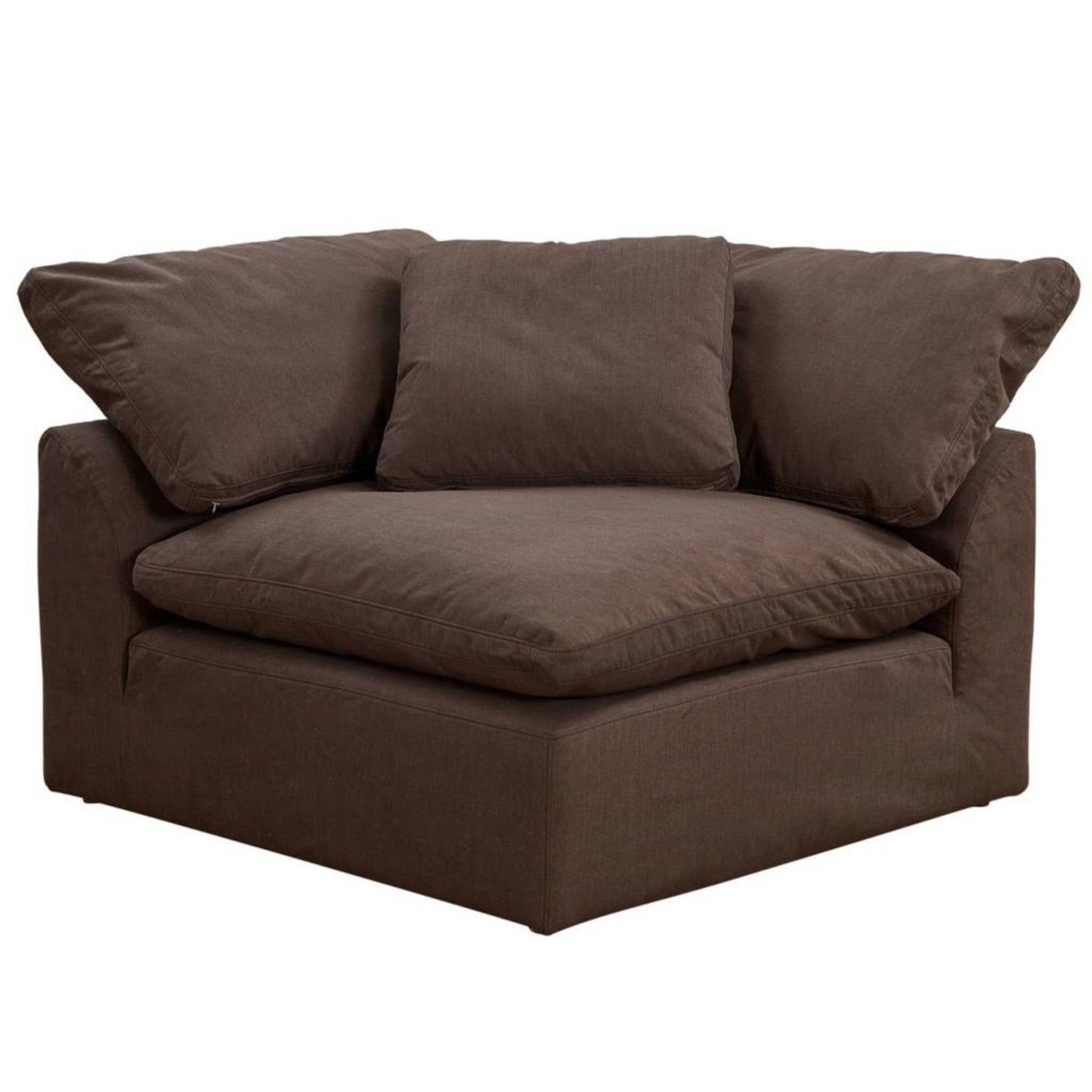 Sunset Trading Cloud Puff 4 Piece 132" Wide Slipcovered Modular Sectional Sofa - SU-1458-88-1C-2A-1O