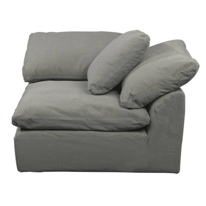 Sunset Trading Cloud Puff 4 Piece 132" Wide Slipcovered Modular Sectional Sofa with Ottoman - SU-1458-94-1C-2A-1O