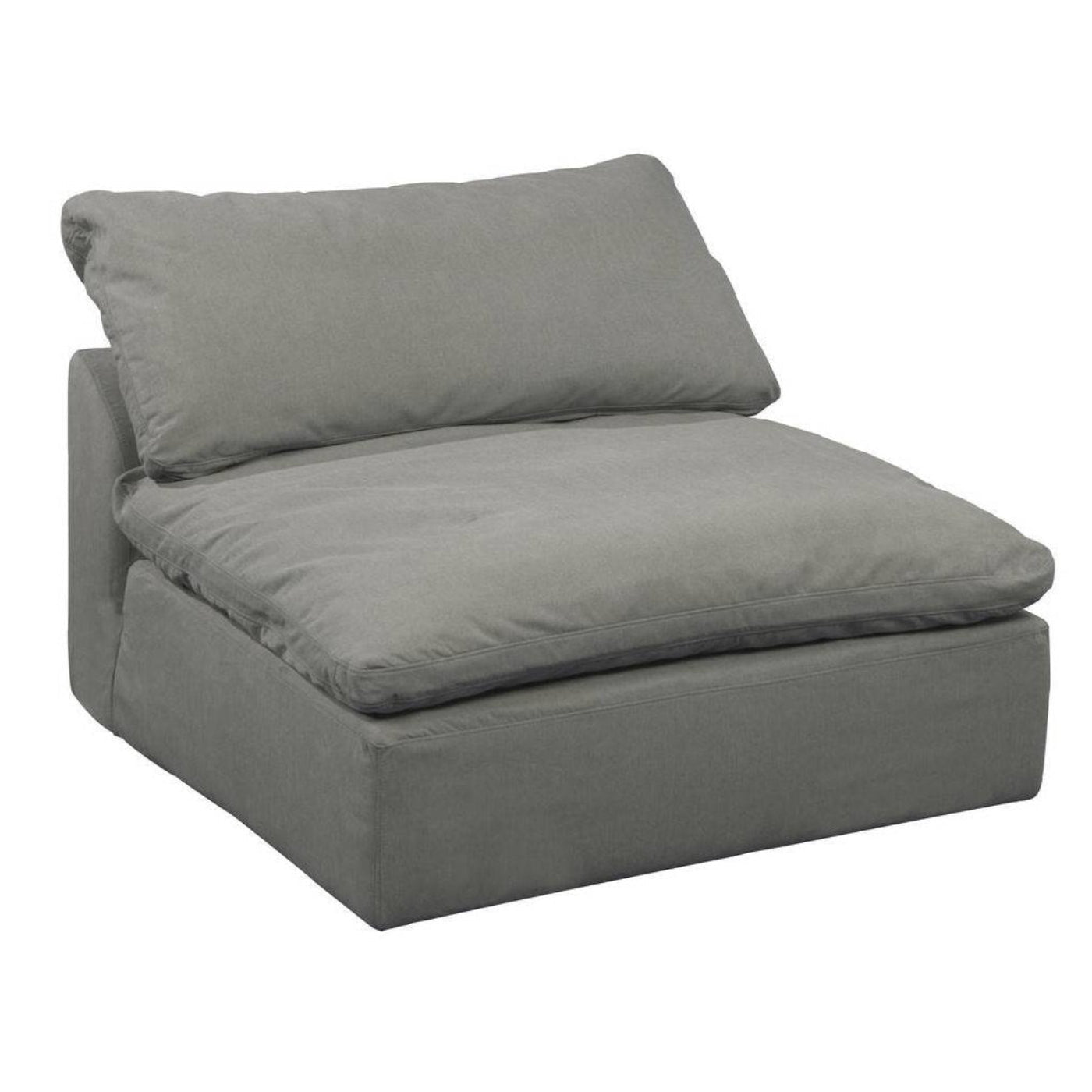 Sunset Trading Cloud Puff 4 Piece 132" Wide Slipcovered Modular Sectional Sofa with Ottoman - SU-1458-94-1C-2A-1O