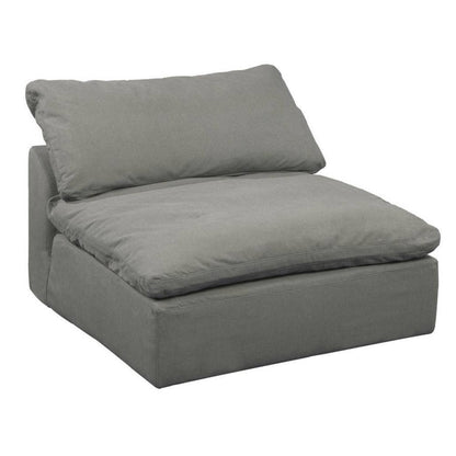 Sunset Trading Cloud Puff 4 Piece 132" Wide Slipcovered Modular Sectional Sofa with Ottoman - SU-1458-94-1C-2A-1O