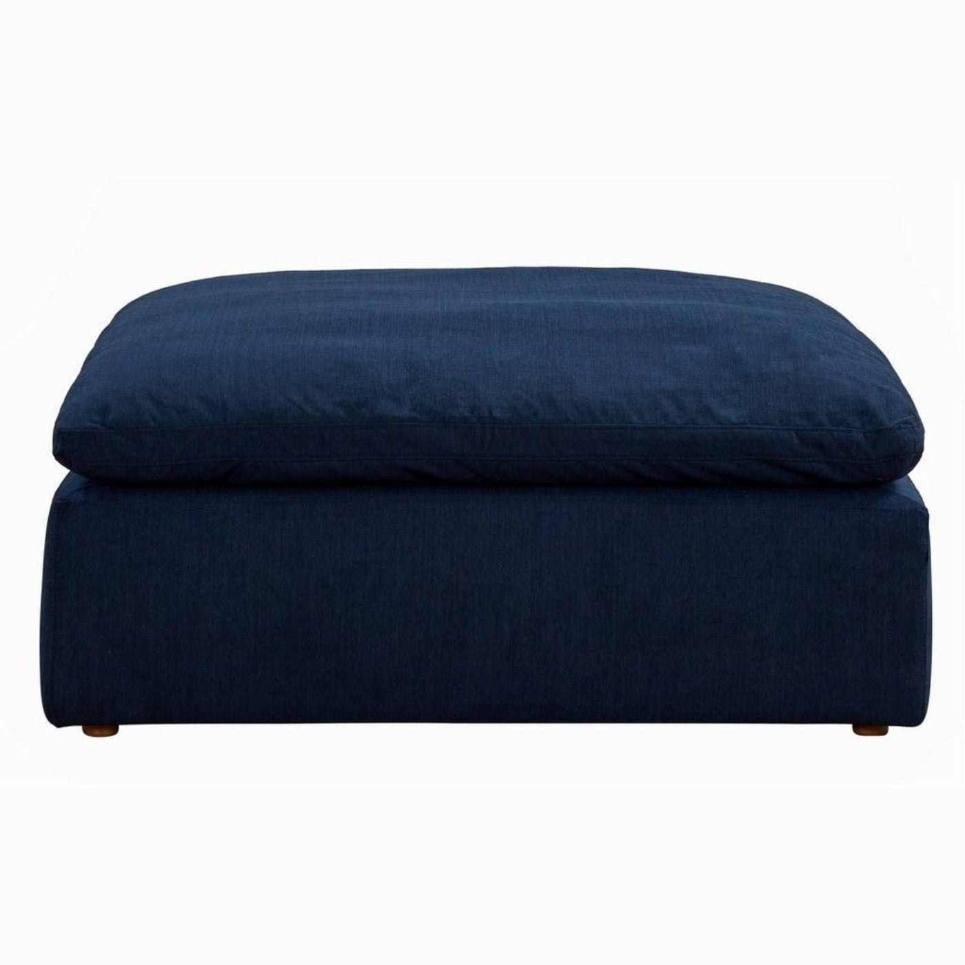 Sunset Trading Cloud Puff Slipcovered 44" Square Sectional Modular Ottoman | Stain Resistant Performance Fabric | Navy Blue -  SU-145830-391049