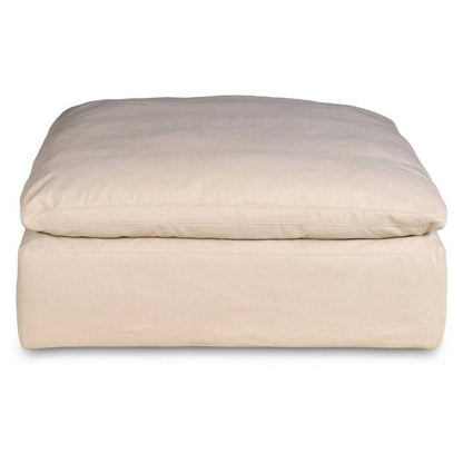 Sunset Trading Cloud Puff Slipcovered 44" Square Sectional Modular Ottoman | Stain Resistant Performance Fabric | Tan -  SU-145830-391084