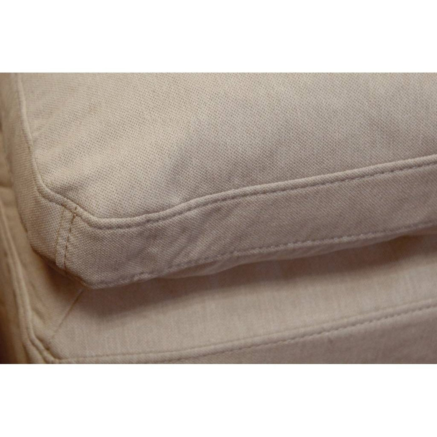 Sunset Trading Cloud Puff Slipcovered 44" Square Sectional Modular Ottoman | Stain Resistant Performance Fabric | Tan -  SU-145830-391084