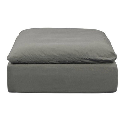 Sunset Trading Cloud Puff Slipcovered 44" Square Sectional Modular Ottoman | Stain Resistant Performance Fabric | Gray -   SU-145830-391094