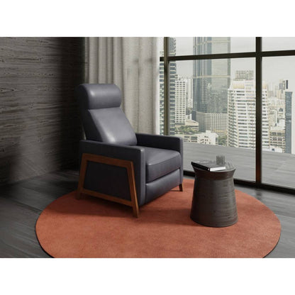 Sunset Trading Edge Pushback Leather Recliner | Manual Reclining Chair | Thin Track Arms | Gray -  SY-1357-86-9102-94