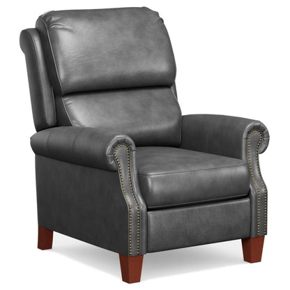 Sunset Trading Alexander Pushback Leather Recliner | Dark Gray -  SY-689-86-9307-97