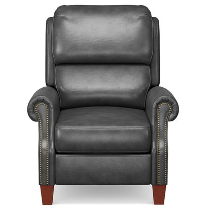 Sunset Trading Alexander Pushback Leather Recliner | Dark Gray -  SY-689-86-9307-97