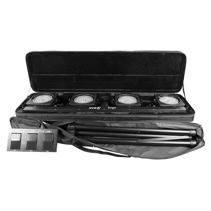 CHAUVET 4 BAR 4BAR DMX LED Stage Wash Light System w/ Case, Foot Switch & Tripod - 23916