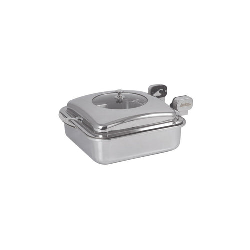 Spring USA 2474-6 Square Vision Induction Buffet Server with Chrome Accents - SP24746