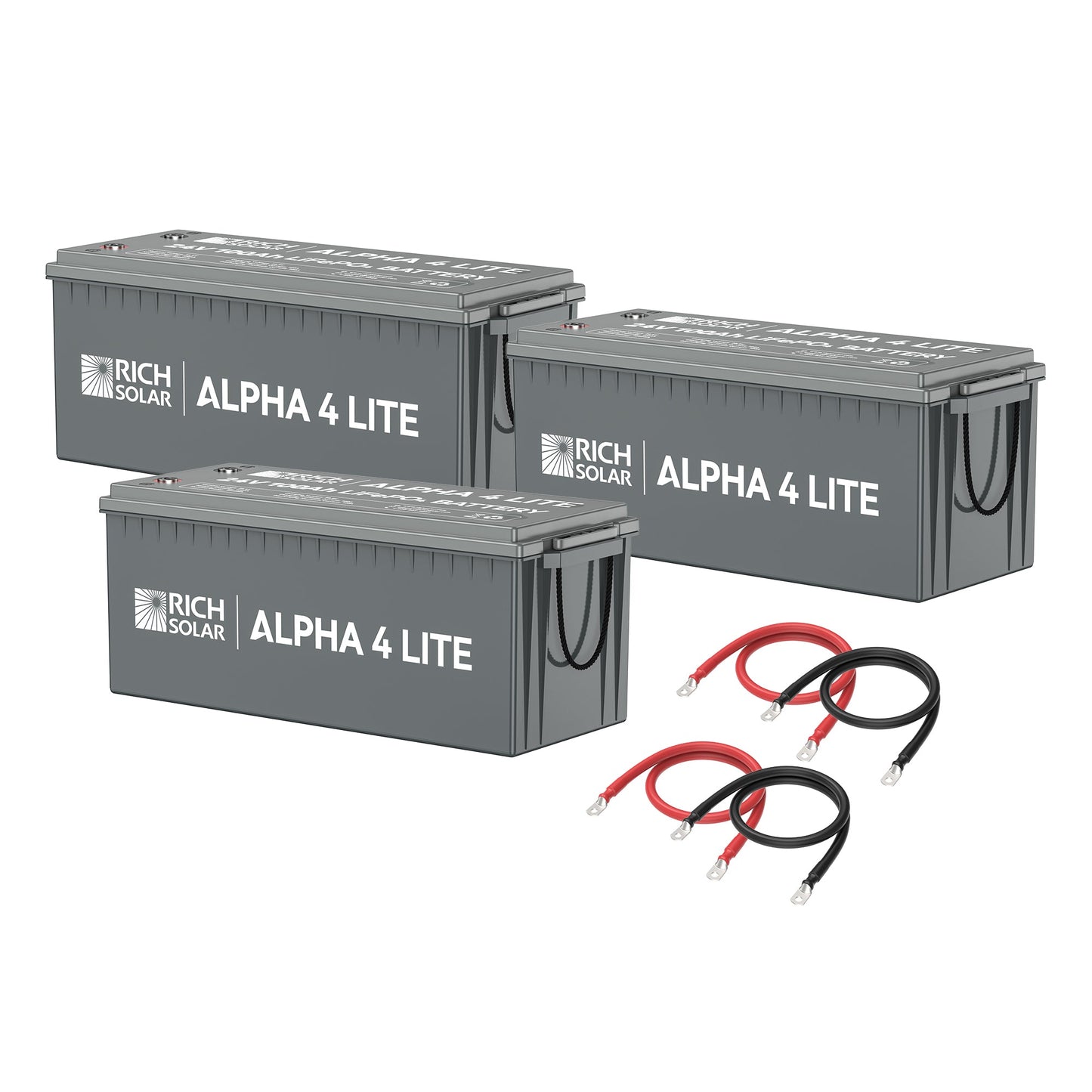 Rich Solar 24V - 300AH - 7.6kWh Lithium Battery Bank - RS-B24100x3