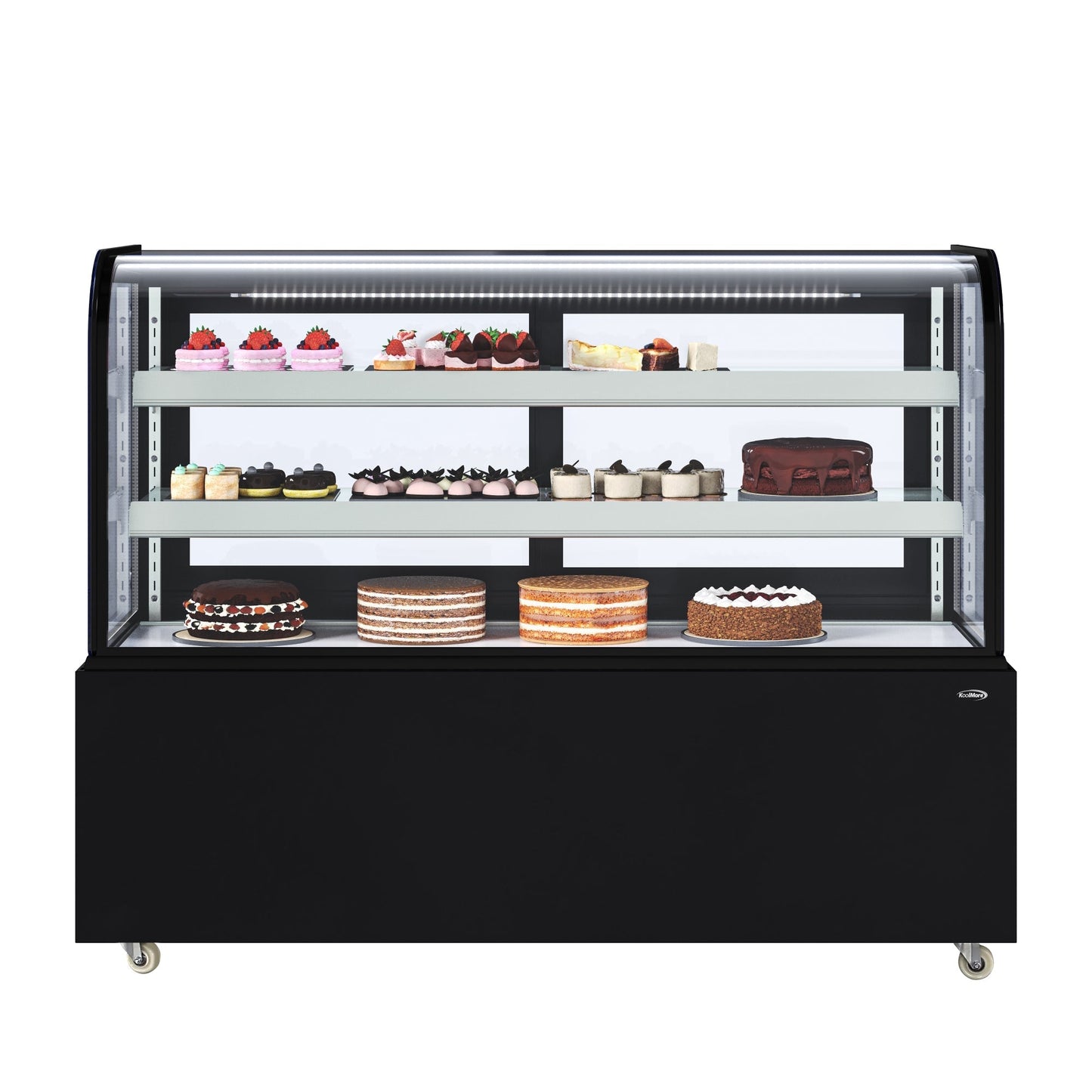 KOOLMORE KMCDHF17CBK 60 in. Refrigerated Bakery Display Case in Black, 17.6 cu. ft. (KM-CDHF-17C-BK)