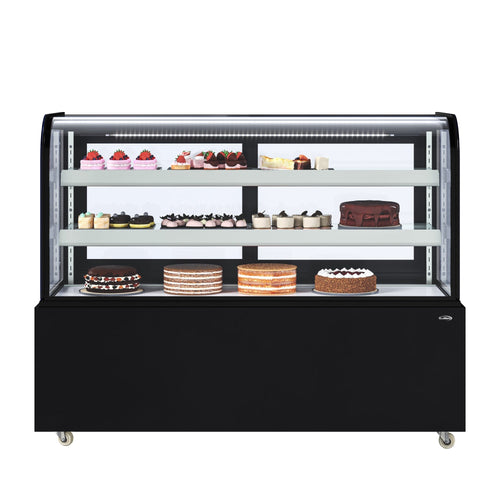 KOOLMORE KMCDHF17CBK 60 in. Refrigerated Bakery Display Case in Black, 17.6 cu. ft. (KM-CDHF-17C-BK)
