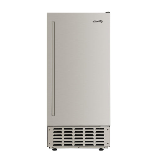 KOOLMORE KMBIM66NSS 15 in. Built-in Residential Pearl Ice Nugget Maker, 66lb /day with Drain Pump in Stainless-Steel (KM-BIM66-NSS)