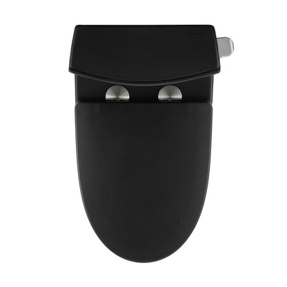 Swiss Madison St. Tropez One-Piece 10" Rough-in 1.28 GPF Right-Hand Vortex Flush Elongated Toilet in Matte Black - SM-1T0809MB