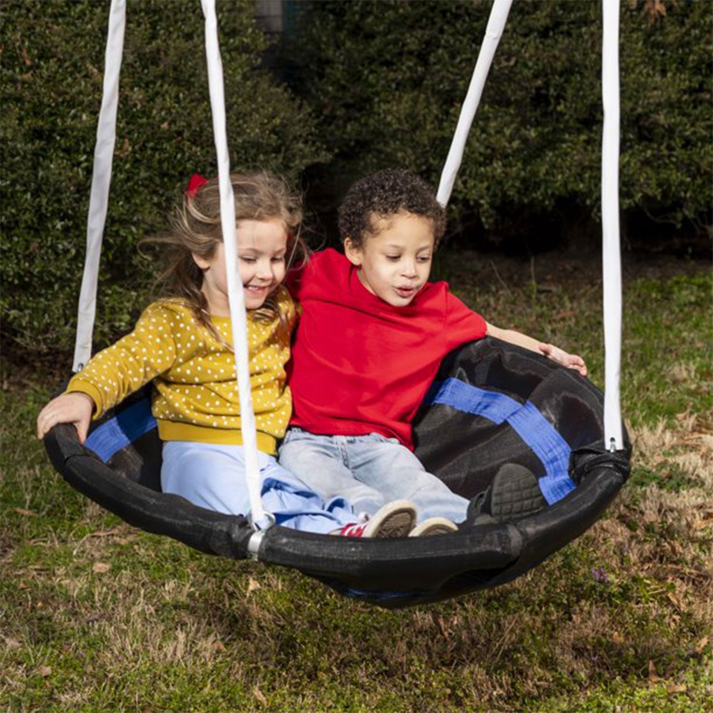 XDP Recreation Freedom Fun Play Swing Set w/See Saw, Super Disc, Swings, & Slide - 285487