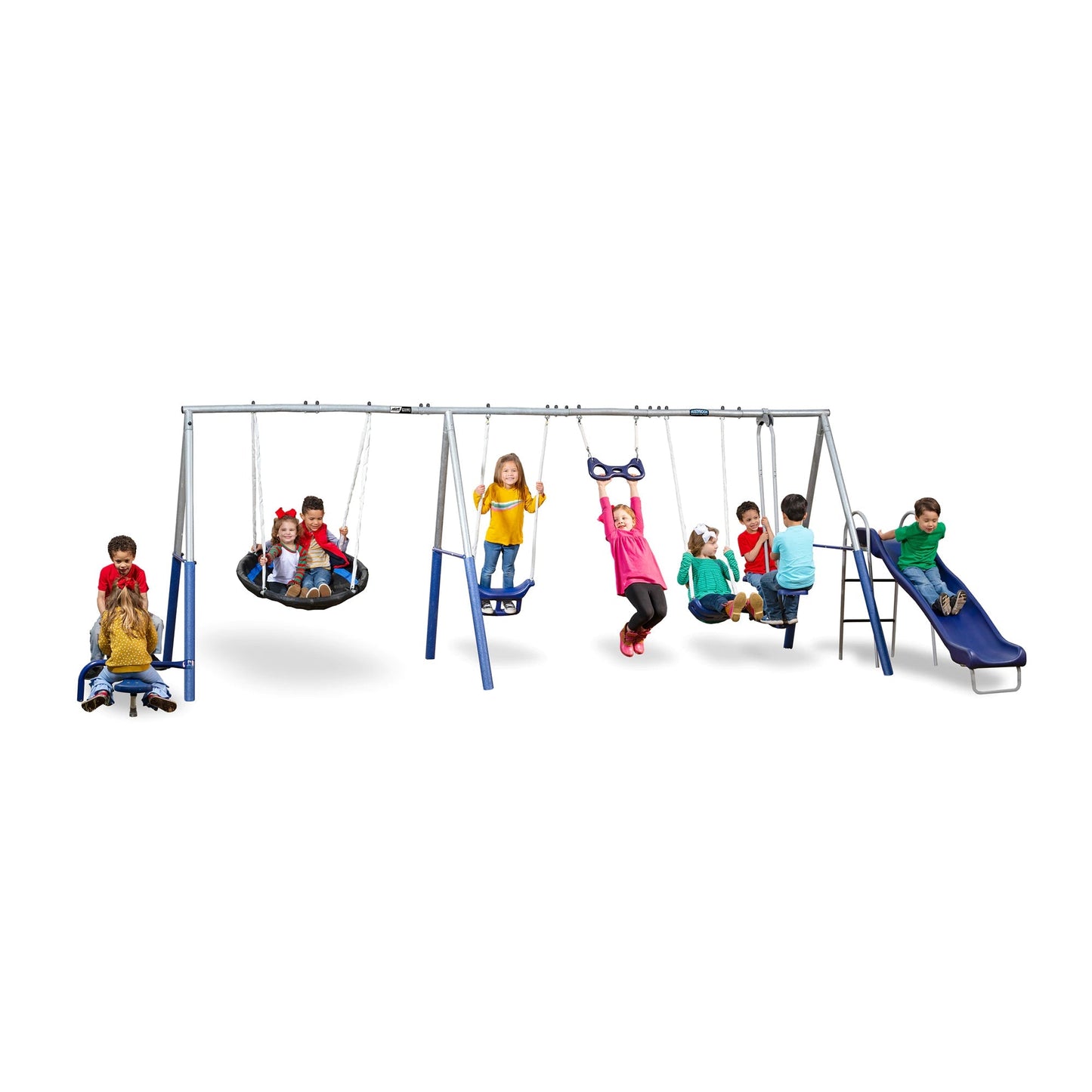 XDP Recreation Fun Swing Set w/See Saw, Super Disc, Swings, & Slide (For Parts) - 306311