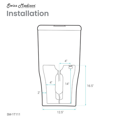 Swiss Madison Burdon One Piece Square Toilet Dual Flush 1.1/1.6 gpf (6-Pack) - SM-1T111-6