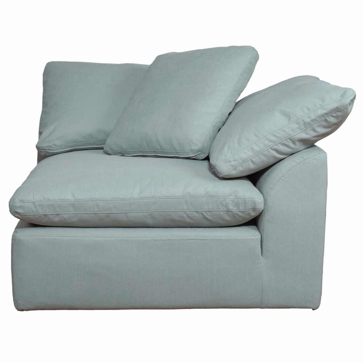 Sunset Trading Cloud Puff 3 Piece 88" Wide Slipcovered Modular Sectional Small L Shaped Sofa - SU-1458-43-3C