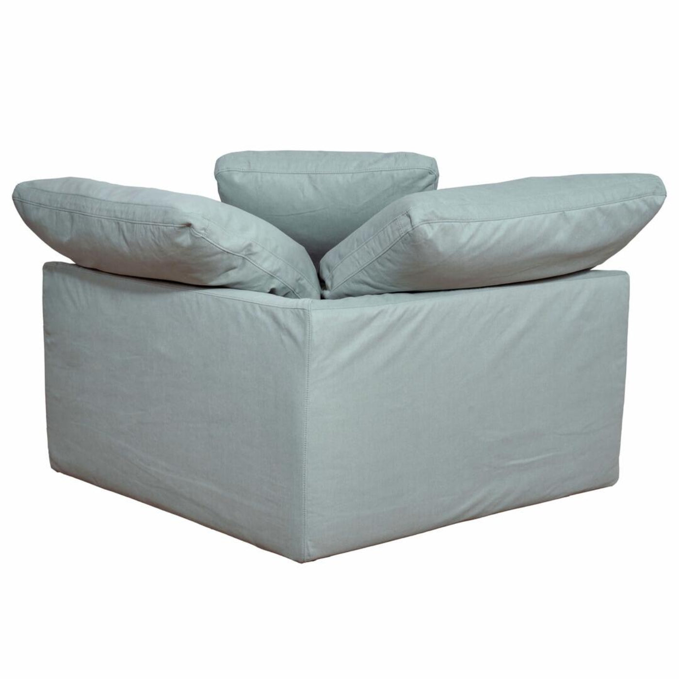 Sunset Trading Cloud Puff 3 Piece 88" Wide Slipcovered Modular Sectional Small L Shaped Sofa - SU-1458-43-3C