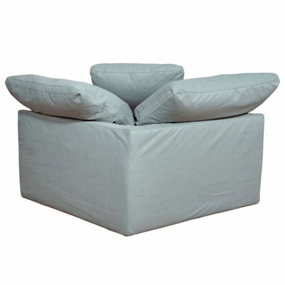 Sunset Trading Cloud Puff 3 Piece 88" Wide Slipcovered Modular Sectional Small L Shaped Sofa - SU-1458-43-3C