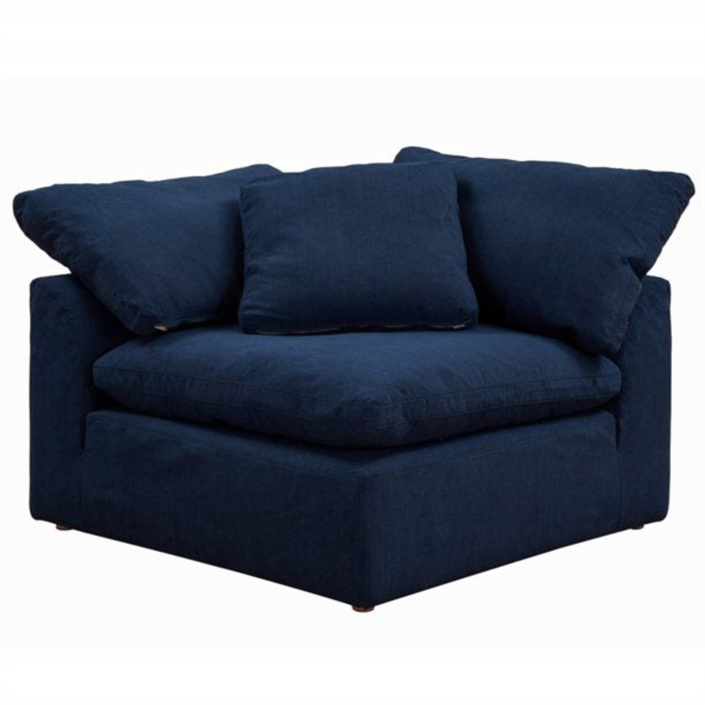 Sunset Trading Cloud Puff 4 Piece 132" Wide Slipcovered Modular Sectional Sofa with Ottoman - SU-1458-49-1C-2A-1O