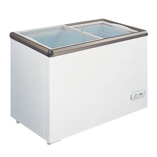 Chef AAA , Commercial 34" Glass Door Frozen Food or Ice Cream Chest Freezer Display 7.1cu.ft. - FR-CN-0200