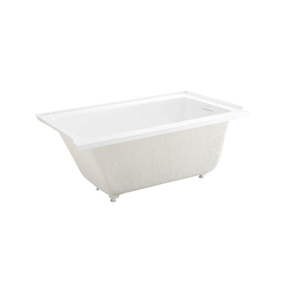 Swiss Madison Voltaire 60 x 32 Right Drain Soaking Alcove Bathtub in Glossy White with Integrated Overflow, Drain Included - SM-AB0522GW