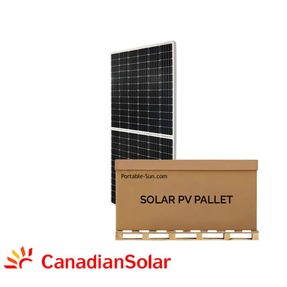Canadian Solar 15.6kW Pallet - 600W N-Type TOPCon Bifacial Solar Panels | Up to 720W Bifacial | CS6W-600TB-AG | Full Pallet (26)