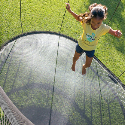 Springfree Trampoline Kids Oval 8 x 11 Ft Trampoline & FlexrHoop Basketball Game - 299720