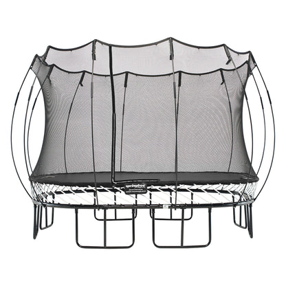Springfree Trampoline Kids Square 11 Foot Trampoline & FlexrHoop Basketball Game - 299774