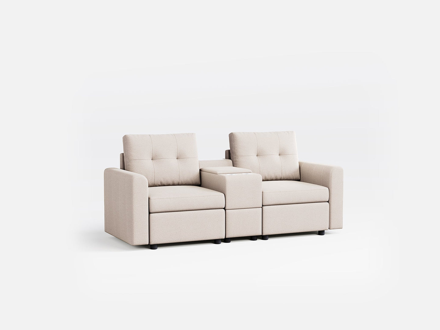LINSY HOME RUBIK III 2 Seats with Console - US-LH-SPF-Sofa-S800-F-20101-0-00