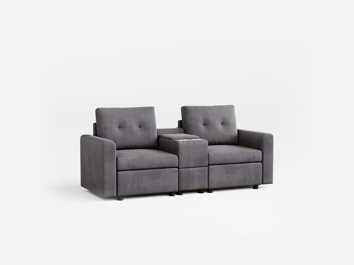 LINSY HOME RUBIK III 2 Seats with Console - US-LH-SPF-Sofa-S800-F-20101-0-00