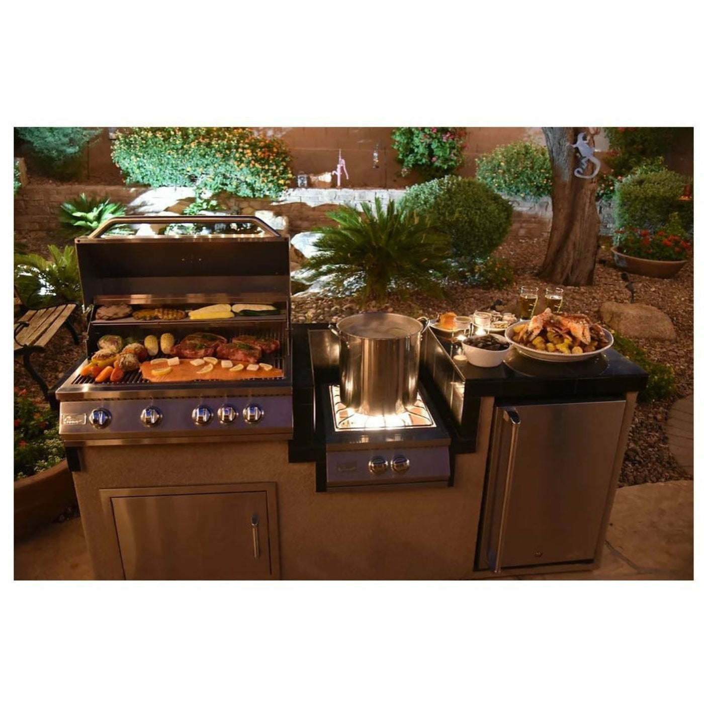KOKOMO Professional Built-in Power Burner with Led Lights and Removable Grate for Wok - KO-PRO-PB