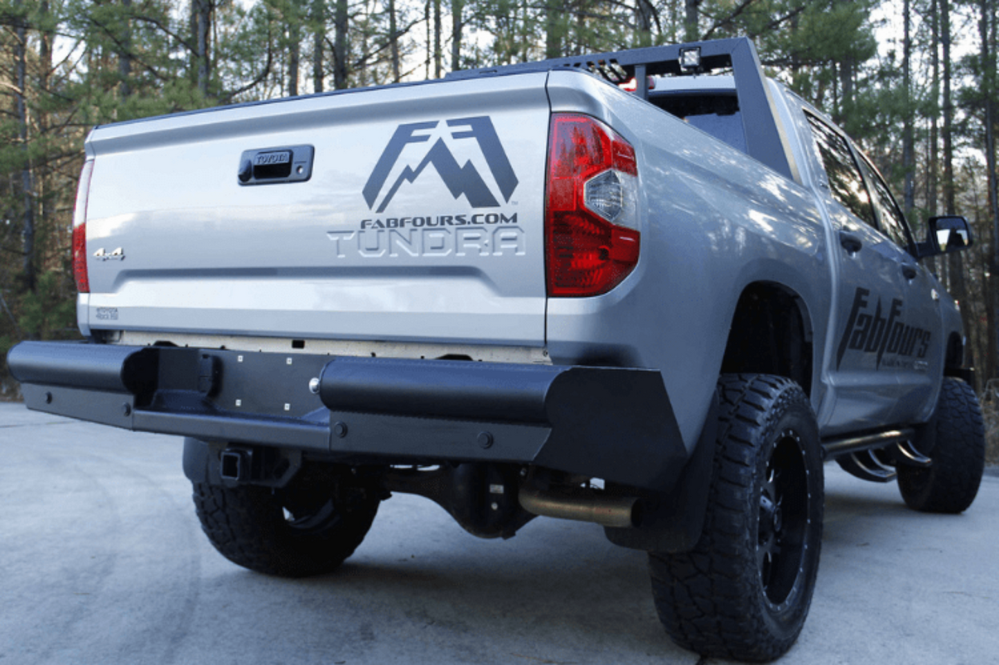 Fab Fours TT07-U1550-1 Toyota Tundra 2007-2013 Black Steel Elite Rear Bumper