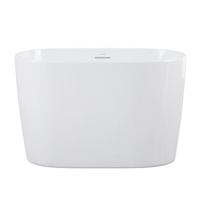 Swiss Madison Claire 43" Japanese Soaking Freestanding Bathtub in Glossy White, Drain Included - SM-FB1901GW