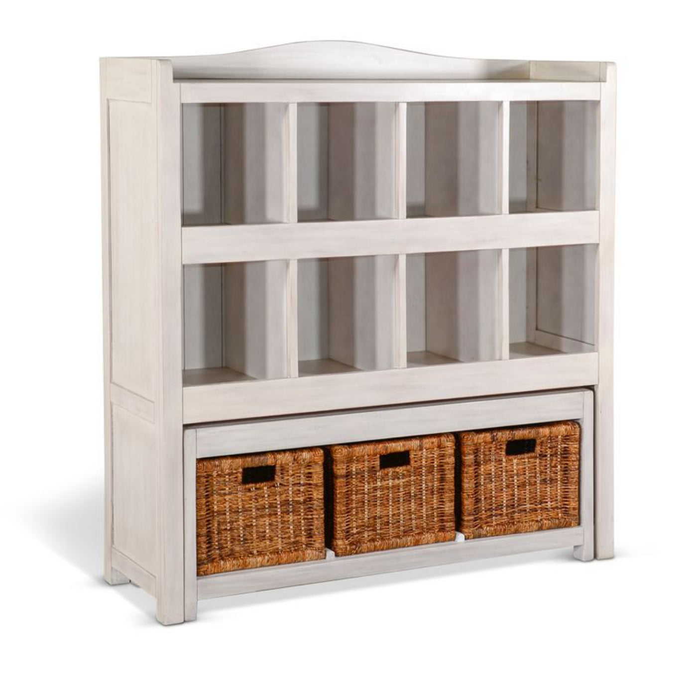 Sunny Designs Storage Bookcase And Bench - White - 2993MW