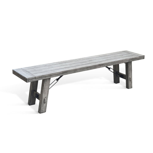 Sunny Designs Alpine - Bench With Turnbuckle, Wood Seat - Gray - 1522AG