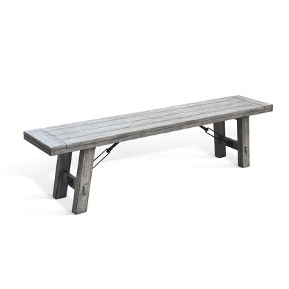 Sunny Designs Alpine - Bench With Turnbuckle, Wood Seat - Gray - 1522AG