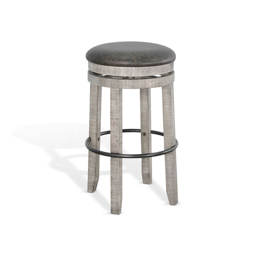 Sunny Designs Alpine - Bar Swivel Stool, Cushion Seat (Set of 2) - Gray - 1624AG-30