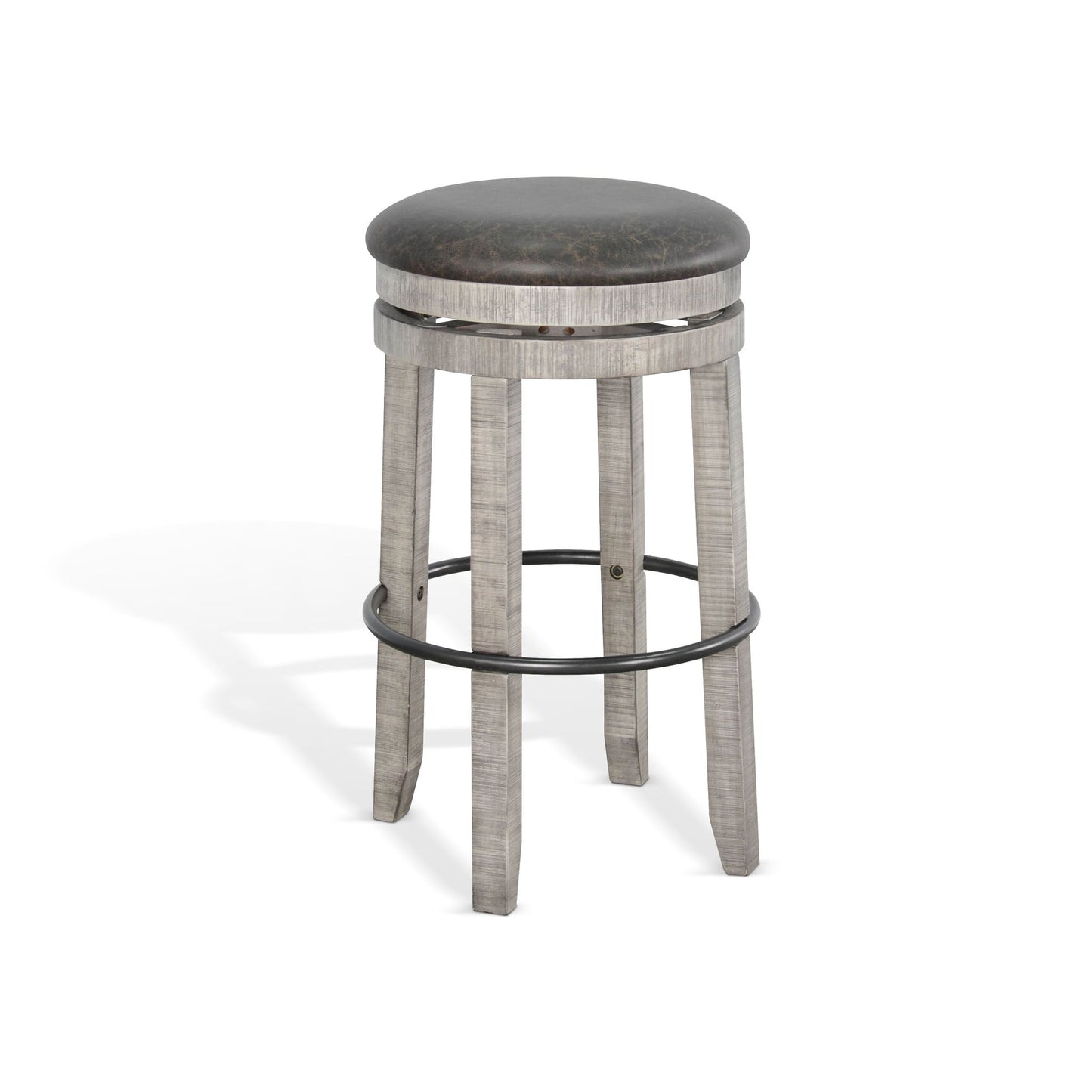 Sunny Designs Alpine - Bar Swivel Stool, Cushion Seat (Set of 2) - Gray - 1624AG-30