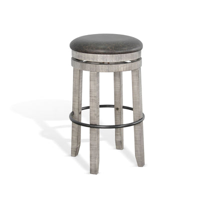 Sunny Designs Alpine - Bar Swivel Stool, Cushion Seat (Set of 2) - Gray - 1624AG-30